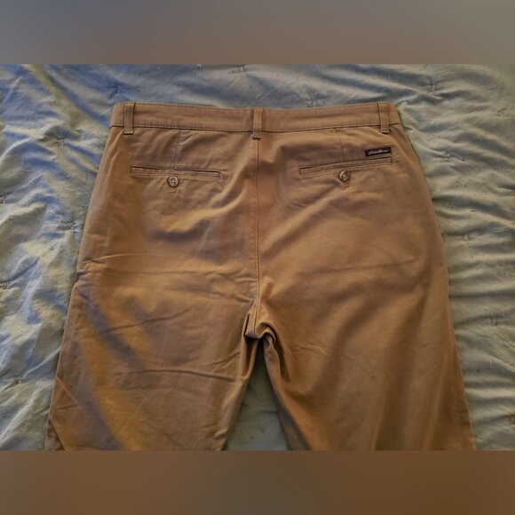 Eddie Bauer Men's Flex Chinos - Slim (34x30, Light Khaki) - Picture 3 of 9